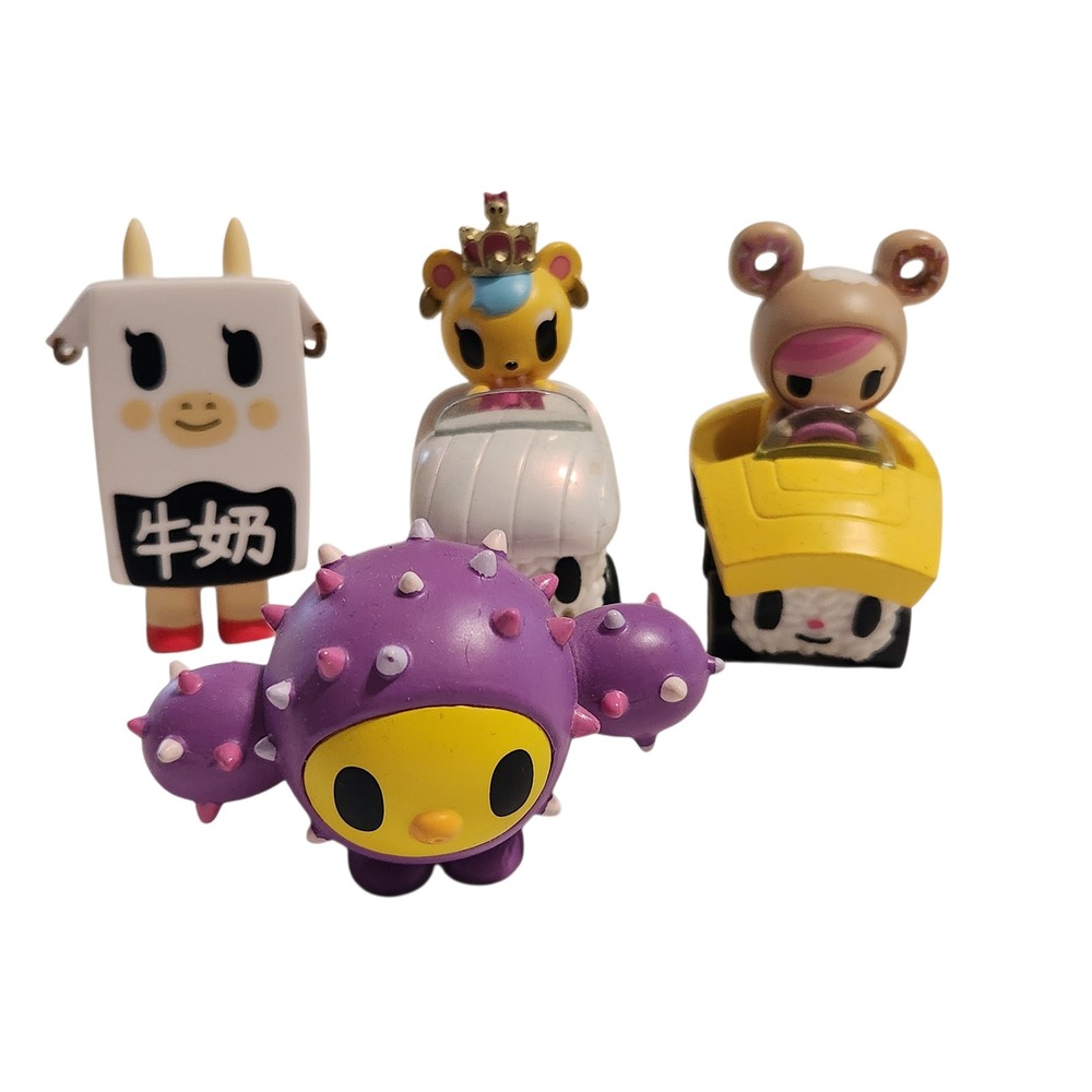 Tokidoki Cactus Friends Milk Carton Bear‎ Car Figures Lot